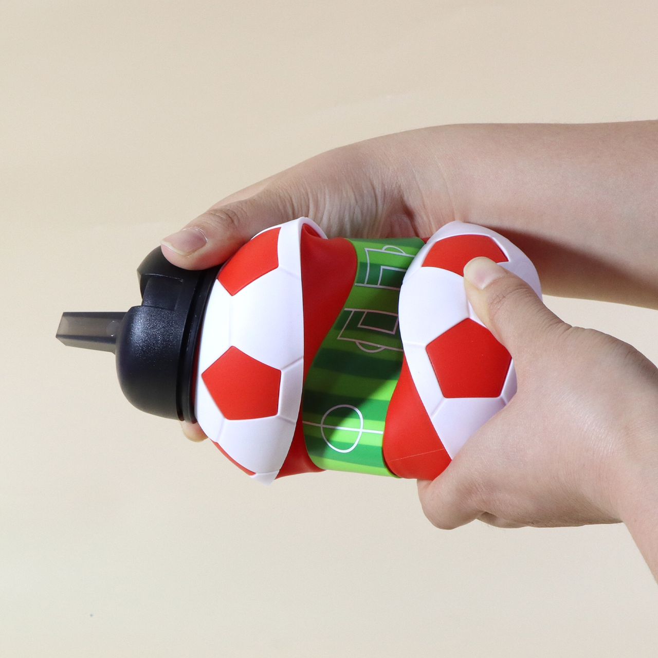 Voetbal Drinkfles (Rood)